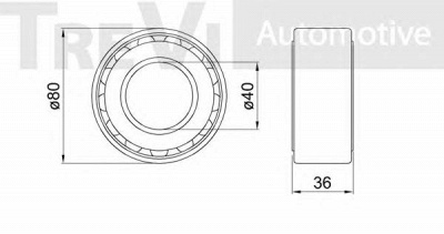 TREVI AUTOMOTIVE wb1549 -  Комплект подшипника ступицы колеса